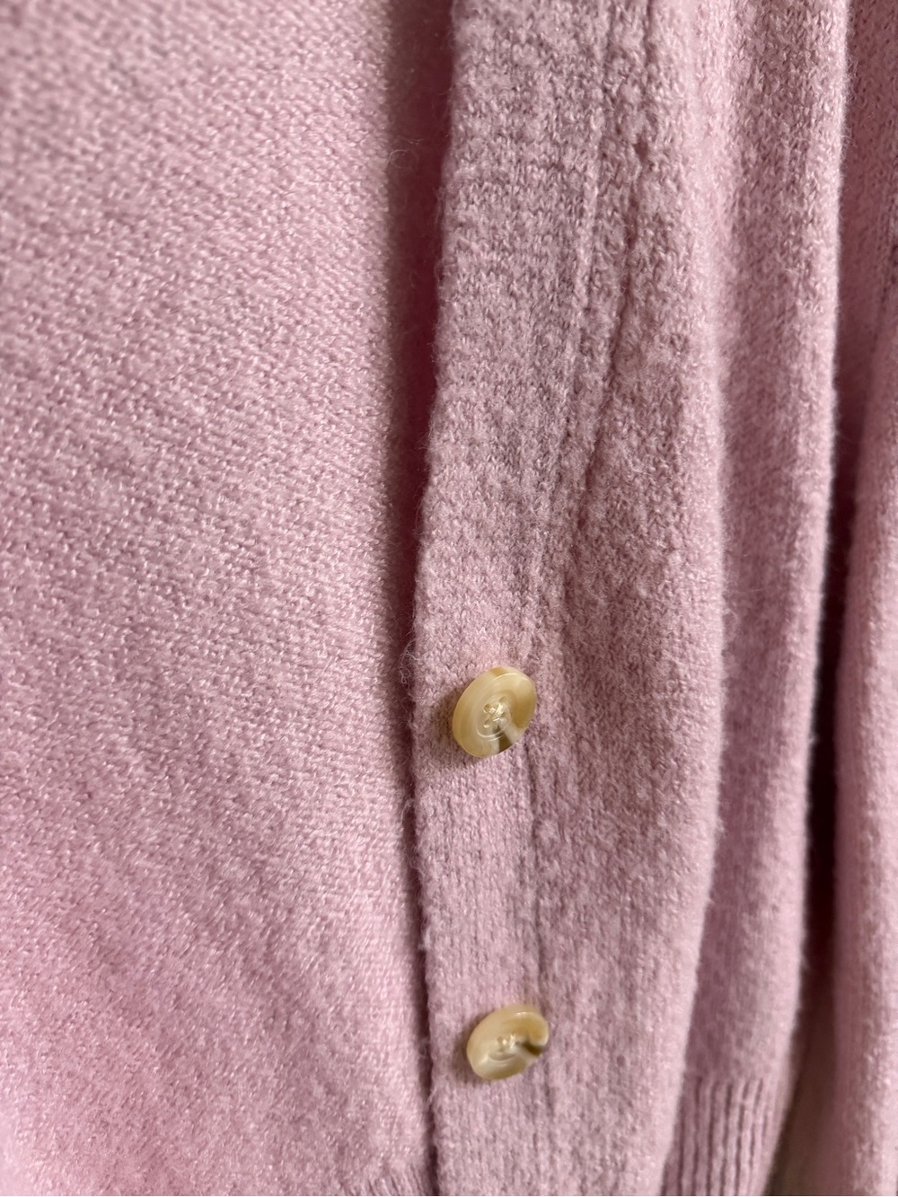 Ann Taylor Pink Button-Front Cozy Cardigan Cropped Sweater Womens Large - Picture 3 of 6